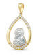 Daskalakis Kinder Amulet Daskalakis mit Jungfrau Maria aus Gold 14K 56159
