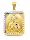 Daskalakis Kinder Amulet mit Jungfrau Maria aus 14K Gold 56738