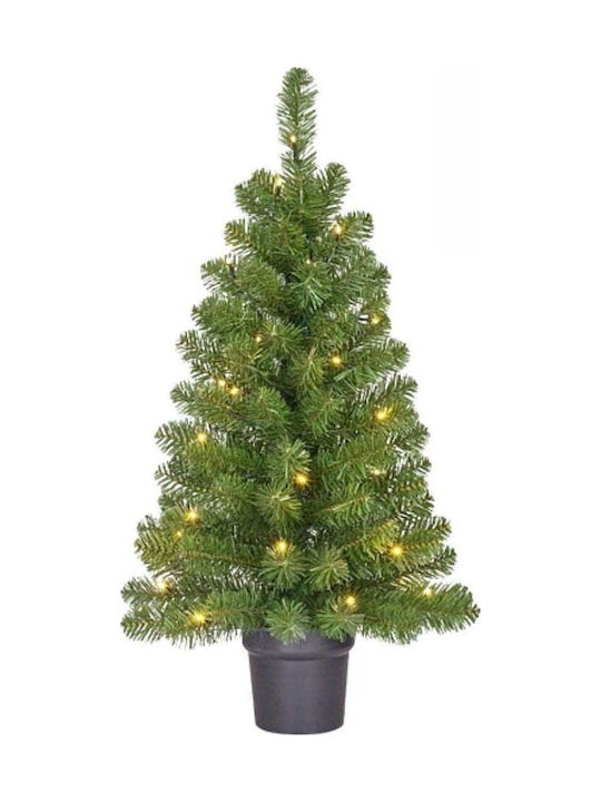 Brad De Crăciun Norton 90cm În Ghiveci De Flori Cu Iluminare LED Alb