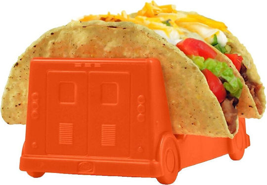 Taco Holder Flippy Bus Model 14 X 7.5 X 6.5 Cm Made Pp Orange