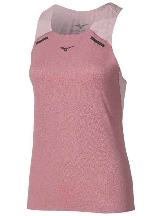Bluza Damă Sport Fără Mâneci Uscare Rapidă Transparentă Roz
