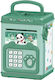 Cutie de Bani Flippy Smart Box Economii Cutie de Bani Efecte Sonore Tip ATM Amprentă Parolă Plastic 20 X 13.5 X 11.5 Cm Verde