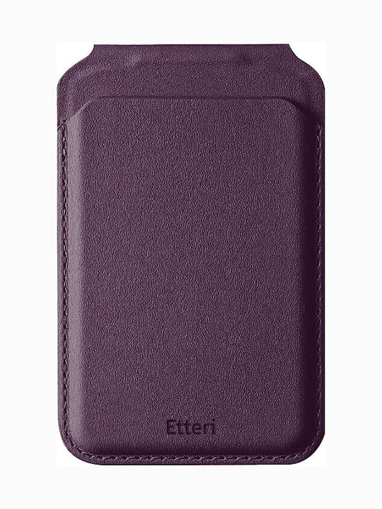 Leather Men's Card Wallet with RFID Burgundy