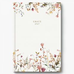 adBook Grace A Agendă zilnică B5 2027 17x25cm