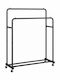 Songmics Cu Roți Rack pentru Îmbrăcăminte din Metal Negru 110x47x156cm