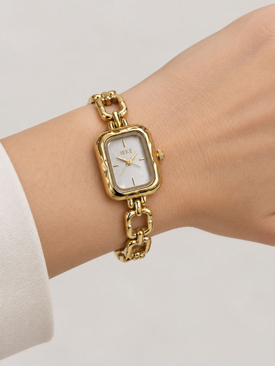 Ieke Damenuhr Batterie mit Metallarmband Gold/Silber