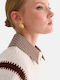 Ohrringe Besonders Gestricktes Design Gold