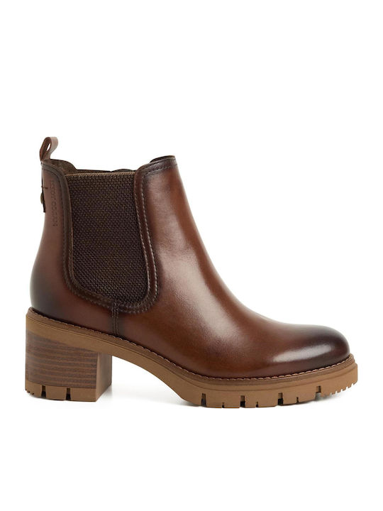 Marco Tozzi Leather Women's Ankle Boots Tabac B...