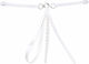 Ophelia's Dream Sexy Unterwäsche Weiß Perlen String Tanga Satinbänder – Einheitsgröße 107433-wht