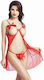 Ophelia's Dream Lingerie Rotes Babydoll mit Schleifen 101138