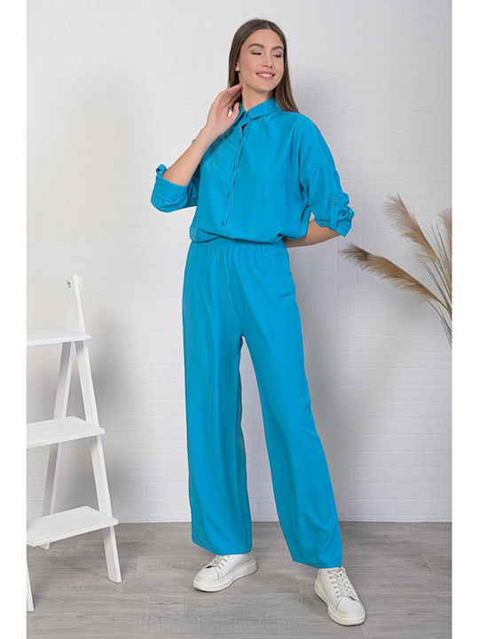 Damen Türkis Set mit Hose