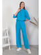 Damen Türkis Set mit Hose