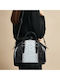 Leder Damenhandtasche Handtasche Schulter Crossbody Croco Weiß