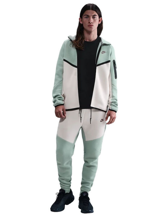Nike Tech Fleece Ζακέτα με Κουκούλα Λευκή