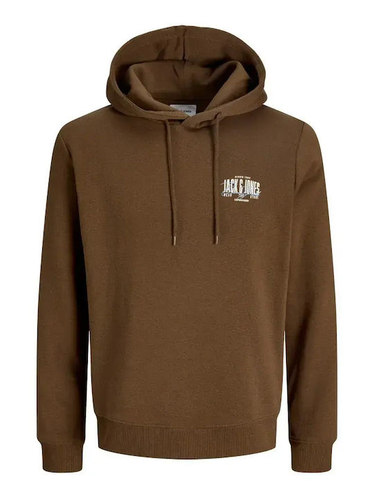Herren Sweatshirt mit Brauner Kapuze