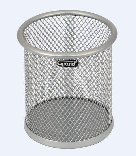 Metal Pencil Holder in Silver Colour 9.05x10.1cm 1pc