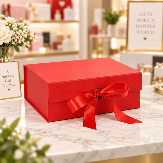 Galifas Paper Gift Box Red 28.2x9.2x20.2cm