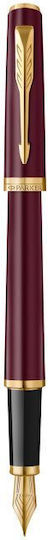 Parker Parker Füllfederhalter Mittel Rote mit Roter Tintenfarbe