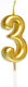 Flippy Geburtstagskerze Nummer 3 Modell Party 4,5 x 2,5 cm Paraffin Gold