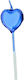 Cake Candle Flippy Heart Model Party 8.5 X 3 Cm Blue
