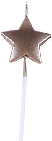 Cake Kerze Flippy Stern Modell Party 8.5 x 3.2 cm Rosa Gold