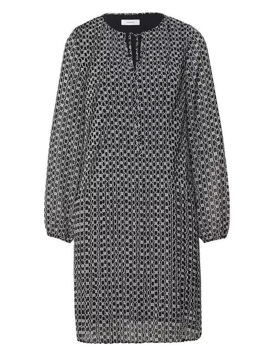 Comma Dress White/Black