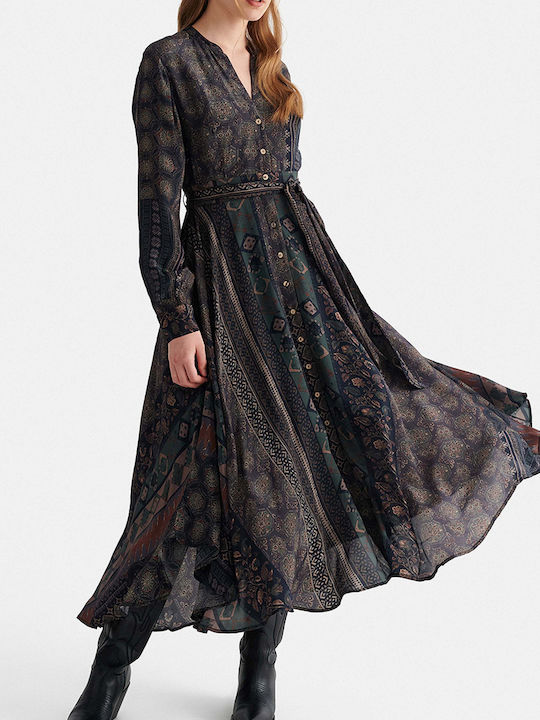 attrattivo Maxi Hemdkleid Mehrfarbig