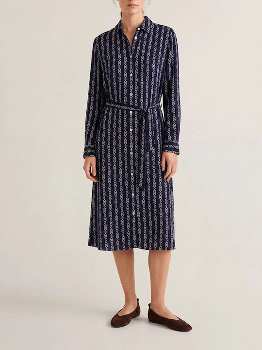 Gant Лятна Midi рокля-риза Darkblue