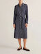 Rochie de vară Midi Rochie-cămașă Darkblue