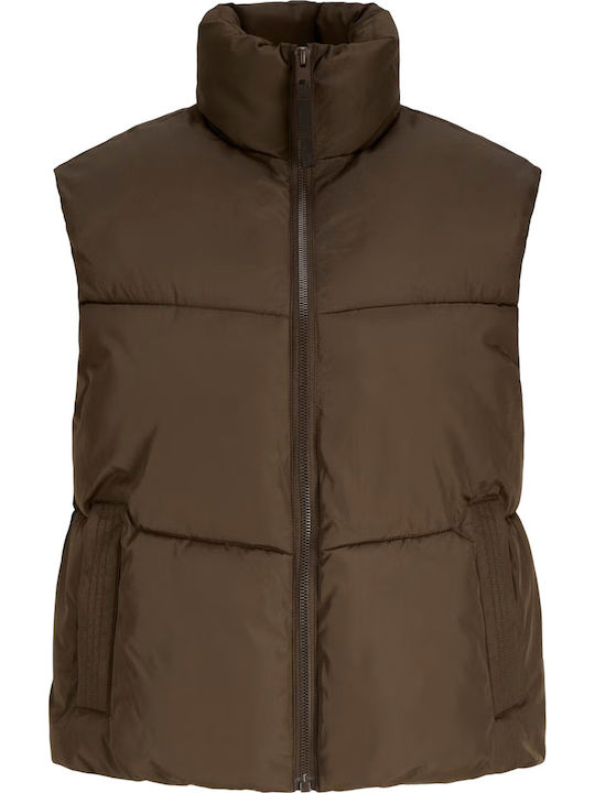 Women's Sleeveless Puffer Jacket for Winter Demitasse