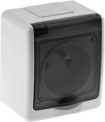 PAWBOL Einzeln Steckdose Wasserdicht mit Deckel Grau PAWBOL Einzeln Steckdose Wasserdicht mit Deckel Grau