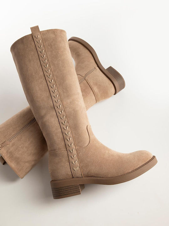 Bozikis Wildleder Damenstiefel Braun X27-308-JW...