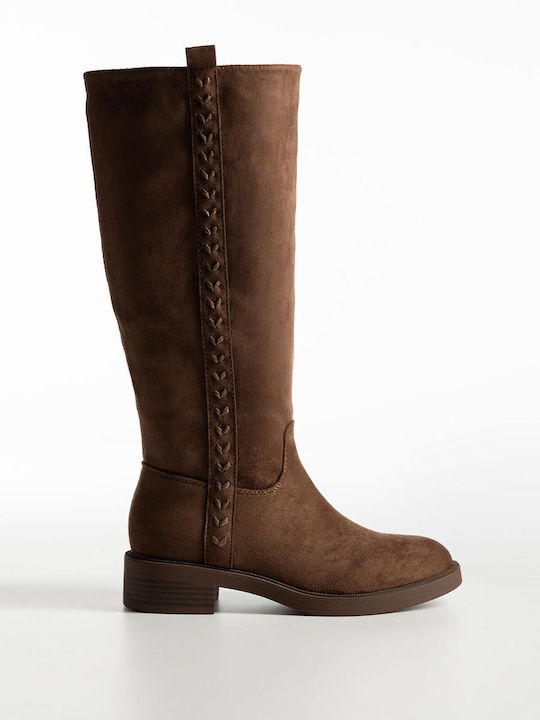 Bozikis Wildleder Damenstiefel Braun X27-308-JW...