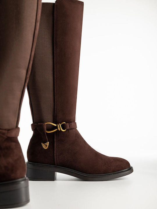 Wildleder Damenstiefel Braun X27-310-5350-KAFE