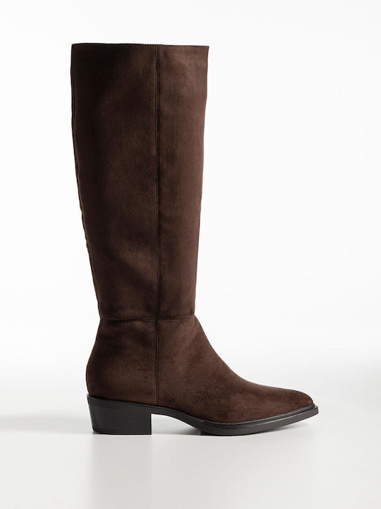 Bozikis Suede Women's Boots Brown X27-310-6502-...
