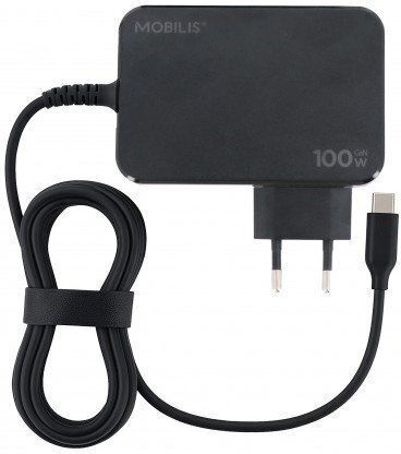 Mobilis USB-C Зарядно устройство за лаптоп 100W с Адаптер за захранване