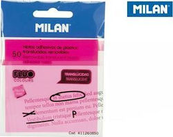 Milan Sticky Memo Pads Cube Transparent 7.6x7.6cm Set 50 Pieces