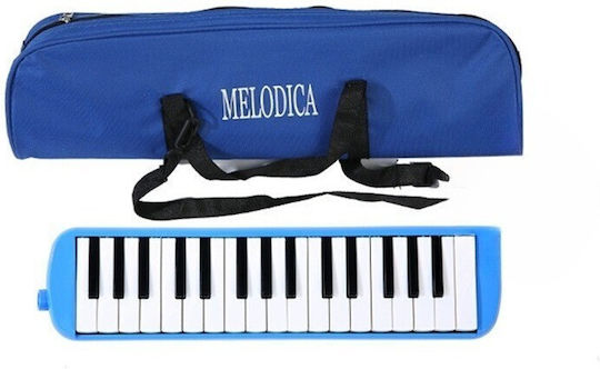 Melodika 32 Tasten Flippy Abs Anfänger 45 X 13 X 7 Cm Inklusive Koffer Bläser Blau