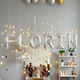 Set of 6 Balloons Letters A with Name Silver Fo...