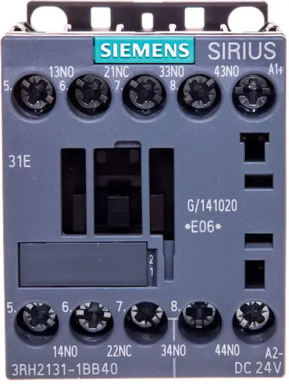 Siemens Βιομηχανικό Ρελέ Λυχνίας 24V 3RH2131-1BB40