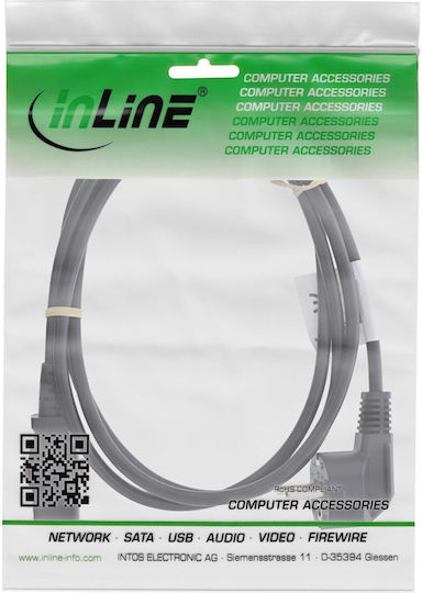InLine Schuko / IEC C13 / IEC C14 - Schuko / IEC C13 / IEC C14 Cable 3m Black