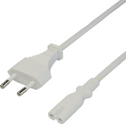 Deltaco IEC C7 - IEC C7 Cable 1.5m White Deltaco IEC C7 - IEC C7 Cable 1.5m White