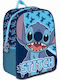 Disney Stitch School Backpack Elementary with Water Bottle Holder 24 x 8 x 30cm