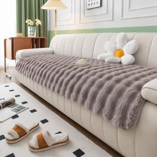 To megalo pazari Throws Set 3 pcs Fur Mocha