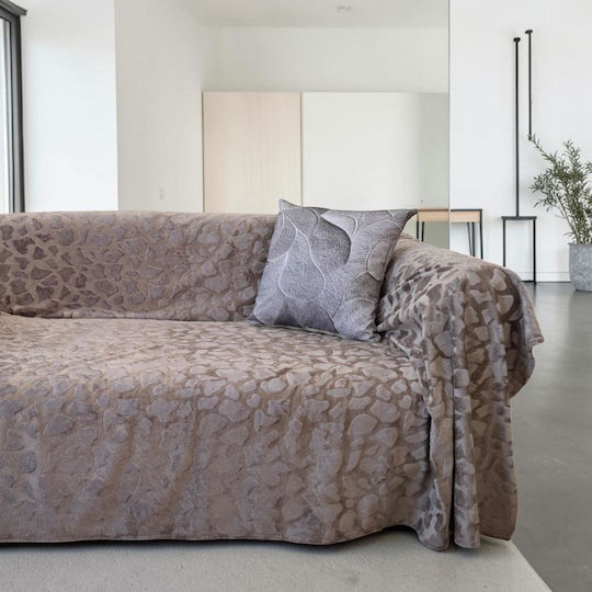 Linea Home Stone Dreisitzer-Sofa Wurf P180xM300cm Mokka