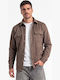 Alcantara Μακρυμάνικο Overshirt Καφε