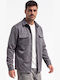 Overshirt Gri cu Mânecă Lungă Alcantara