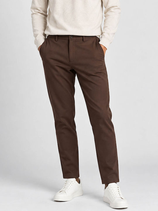 Herrenhose Chino Schlank Passform Braun Slate 12161-Braun
