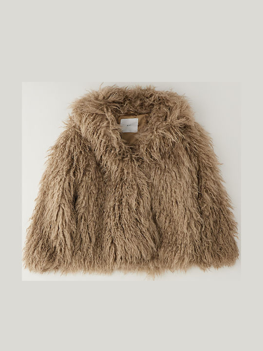 Kids Short Beige Coat