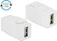 DeLock USB конвертор мъжки към женски Бял